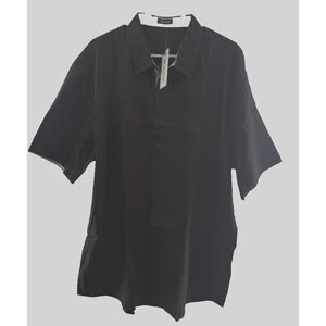 Men's Casual Button Down Shirts Wrinkle-Free Short Sleeve Business Dress Sz 2XL